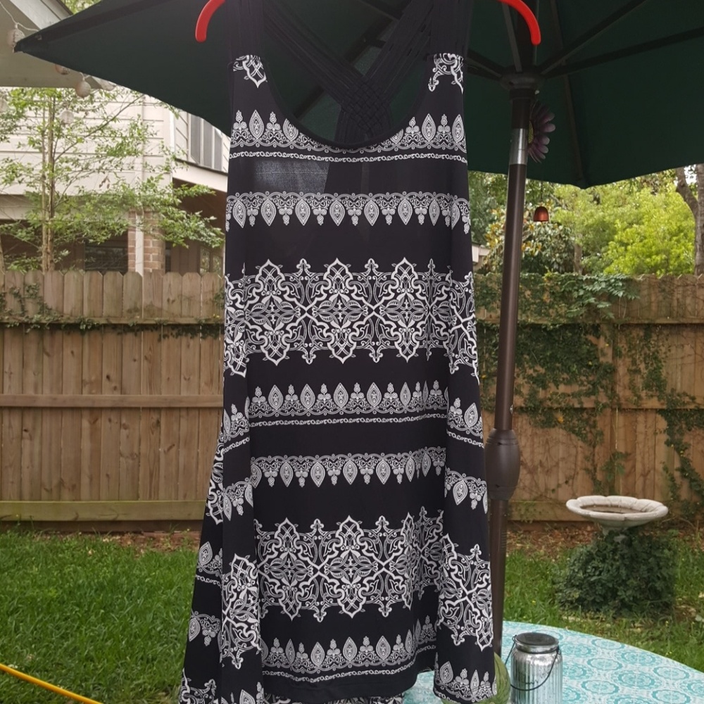 Sexy sundress. Black and white.